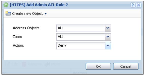 ZYXEL ZYWALL USG 20 - Allow HTTPS Administrator Access Only From the LAN - 4
