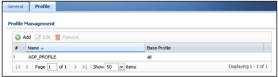 ZYXEL ZYWALL USG 20 - Configuring The ADP Profile Summary Screen - 1