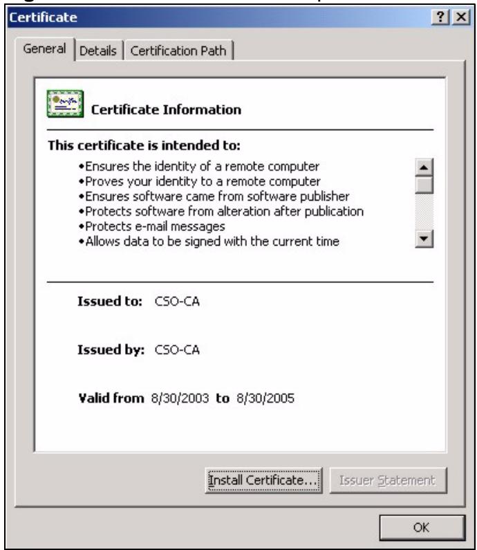 ZYXEL ZYWALL USG 20 - Installing the CA's Certificate - 1