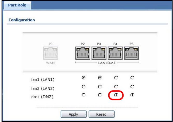 ZYXEL ZYWALL USG 20 - Configure Port Roles - 1
