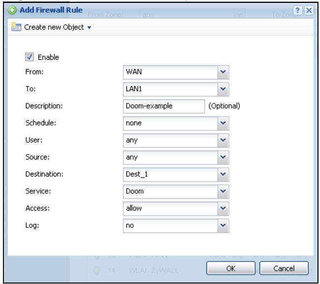 ZYXEL ZYWALL USG 20 - Firewall Rule Configuration Example - 4