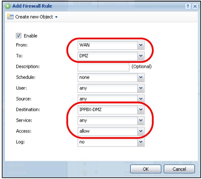 ZYXEL ZYWALL USG 20 - Set Up a WAN to DMZ Firewall Rule for SIP - 1