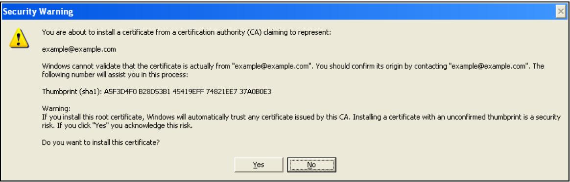 ZYXEL ZYWALL USG 20 - Wireless Clients Import the ZyWALL's Certificate - 5
