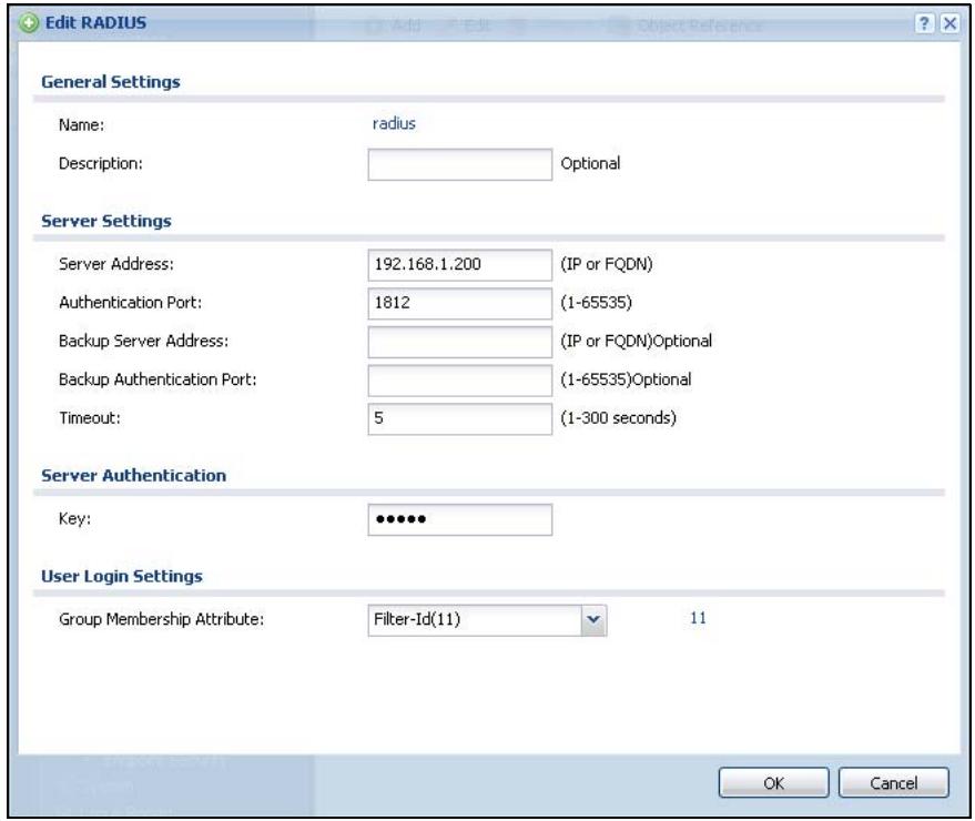 ZYXEL ZYWALL USG 20 - Set Up User Authentication Using the RADIUS Server - 1
