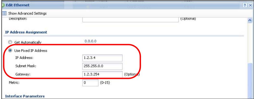 ZYXEL ZYWALL USG 20 - Configure a WAN Ethernet Interface - 1
