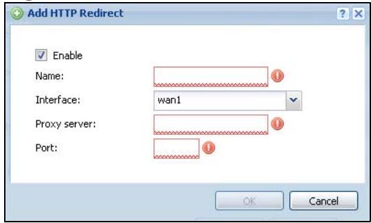 ZYXEL ZYWALL USG 20 - The HTTP Redirect Edit Screen - 1