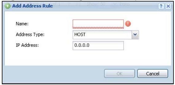 ZYXEL ZYWALL USG 20 - Address Add/Edit Screen - 1