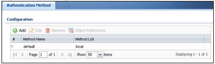 ZYXEL ZYWALL USG 20 - Authentication Method Objects - 1