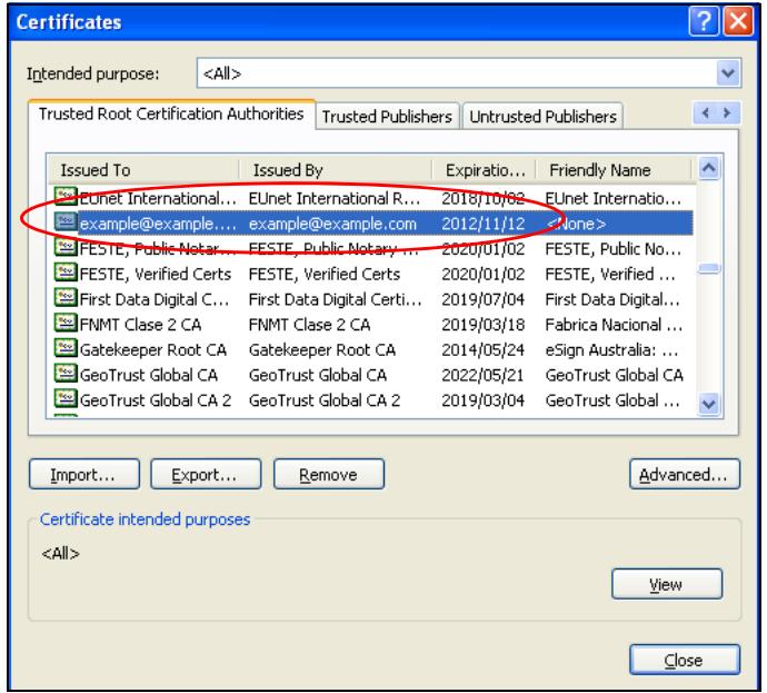 ZYXEL ZYWALL USG 20 - Wireless Clients Import the ZyWALL's Certificate - 6