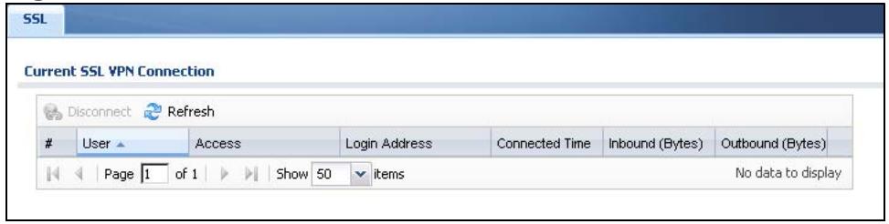 ZYXEL ZYWALL USG 20 - The SSL Connection Monitor Screen - 1