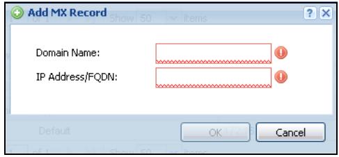 ZYXEL ZYWALL USG 20 - Adding a MX Record - 1