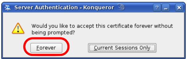 ZYXEL ZYWALL USG 20 - Click Forever when prompted to accept the certificate. - 1