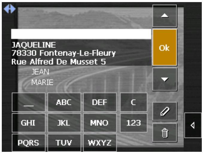 NAVIGON MOBILE NAVIGATOR 4.2 - Reprendre une destination de la liste des destinations enregistrées - 2