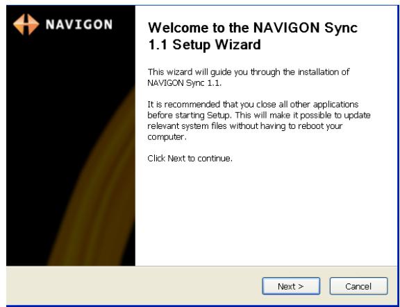 NAVIGON 5100 MAX - Download and Install the NAVIGON Sync Software - 2