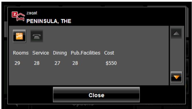 NAVIGON 5100 MAX - View ZAGAT POI Information - 2