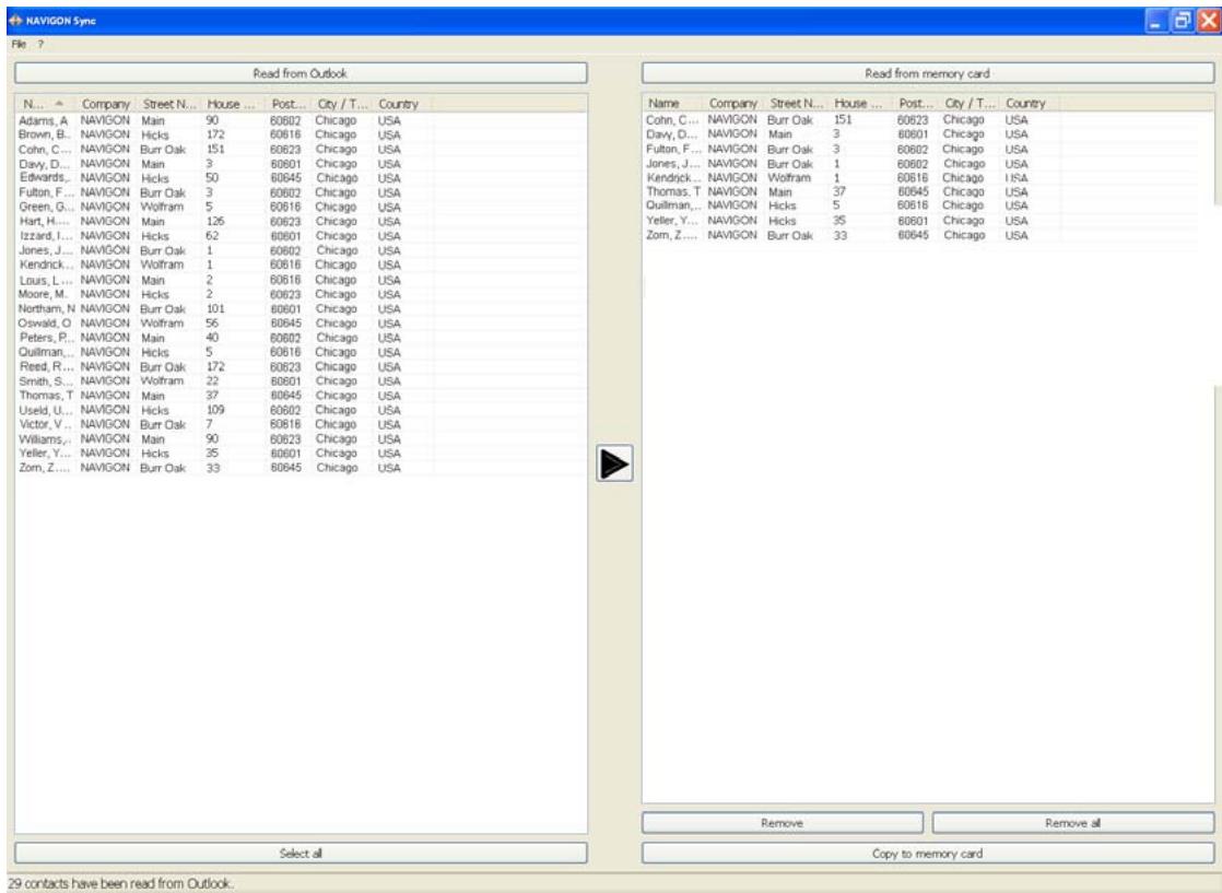 NAVIGON 5100 MAX - Copy Outlook Contact Information to the NAVIGON 5100 max - 5