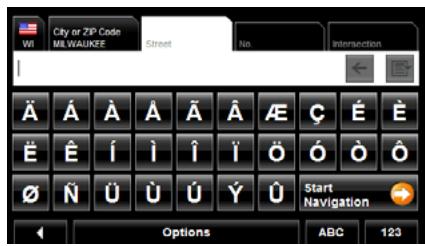 NAVIGON 5100 MAX - Special character/symbol keyboard - 1