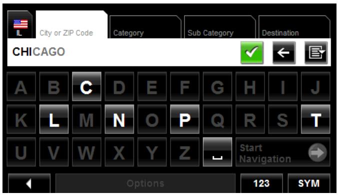NAVIGON 5100 MAX - POIs in a specified city - 2