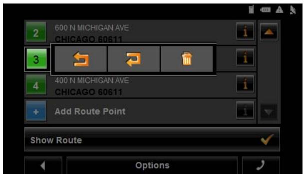 NAVIGON 5100 MAX - Changing the order of route points - 2
