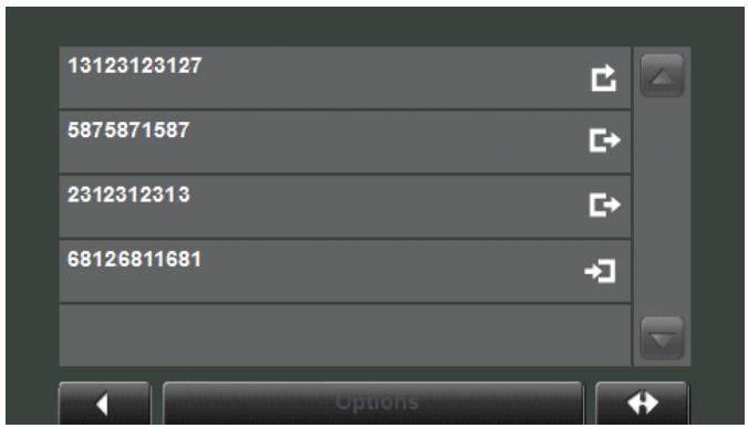 NAVIGON 5100 MAX - Calling missed, most recently dialed, or received numbers - 3