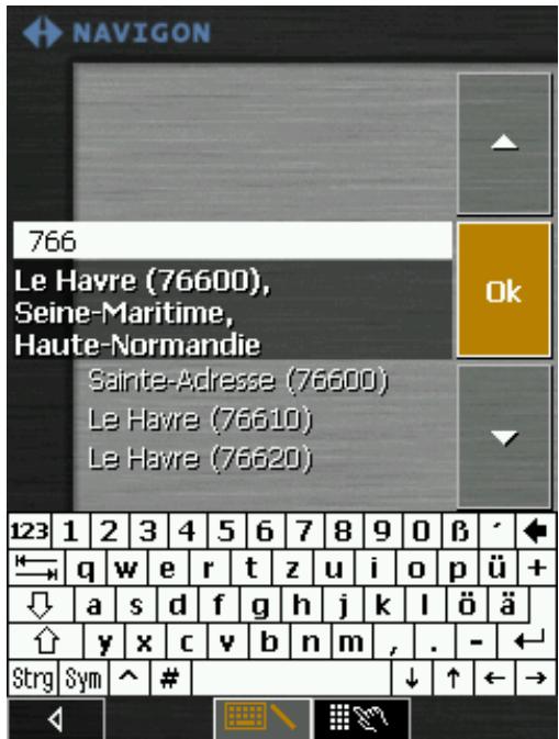 NAVIGON MOBILENAVIGATOR 4.0 - Saisir une destination manuelle - 1