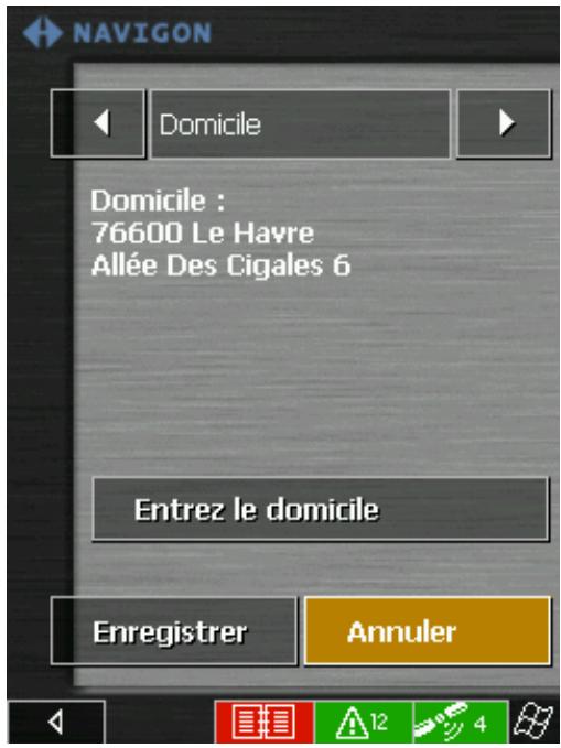 NAVIGON MOBILENAVIGATOR 4.0 - Enregistrement du domicile - 1