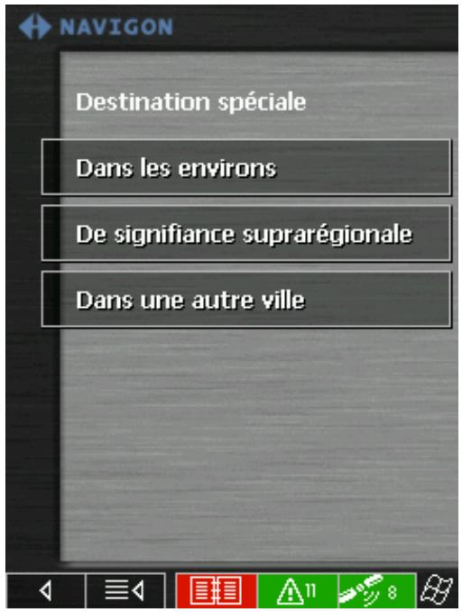 NAVIGON MOBILENAVIGATOR 4.0 - Sélectionner une destination spéciale - 1