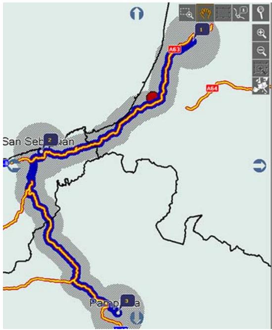 NAVIGON MOBILENAVIGATOR 4.0 - Afficher et calculer le corridor... - 1