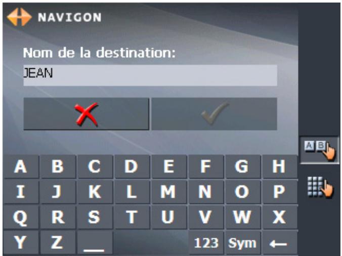 NAVIGON MOBILENAVIGATOR 5 - Renommer une destination - 2
