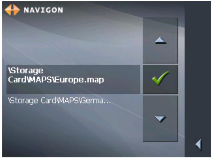 NAVIGON MOBILENAVIGATOR 5 - Sélectionner une carte - 5