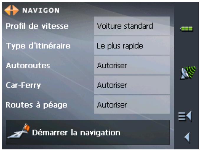 NAVIGON MOBILENAVIGATOR 5 - Tapez sur la commande démarrer la navigation. - 1