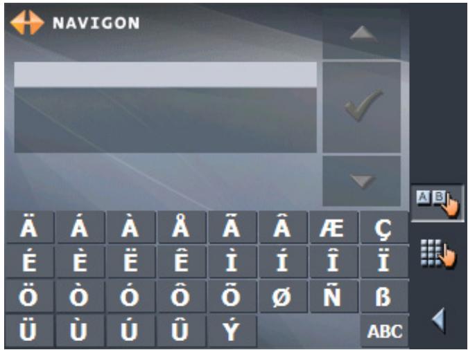 NAVIGON MOBILENAVIGATOR 5 - Clavier à caractères - 8