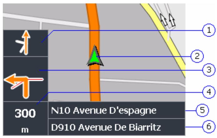 NAVIGON MOBILENAVIGATOR 5 - Représentation de la carte pendant la navigation - 1