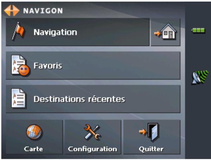 NAVIGON MOBILENAVIGATOR 5 - Écran principal - 1