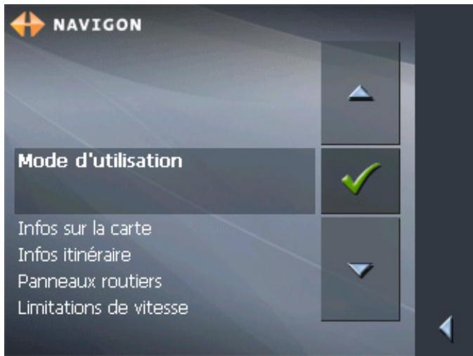 NAVIGON MOBILENAVIGATOR 5 - Changer de mode d'utilisation - 1