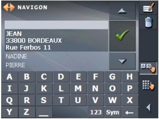 NAVIGON MOBILENAVIGATOR 5 - Renommer une destination - 1