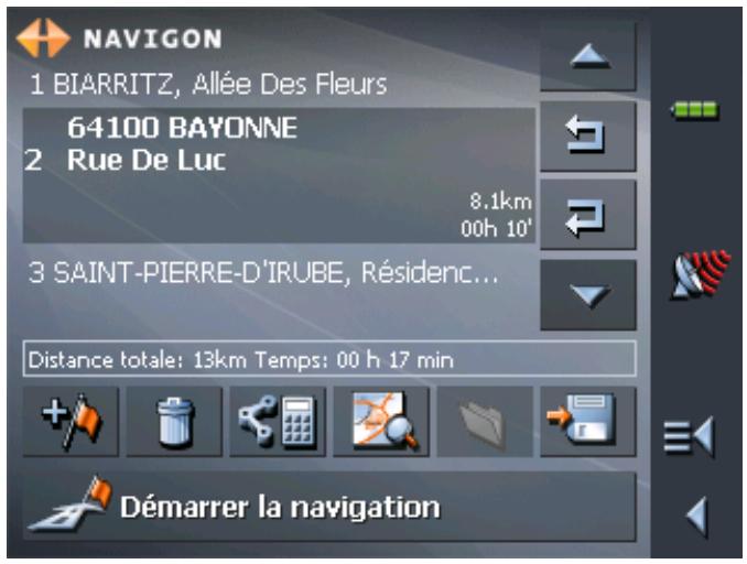 NAVIGON MOBILENAVIGATOR 5 - Supprimer l'itinéraire - 13