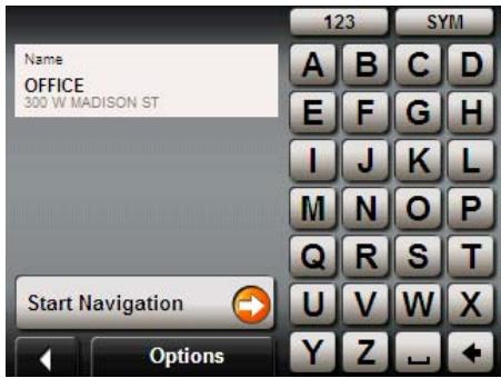 NAVIGON 2120 - Selecting a destination from the Favorites list - 3