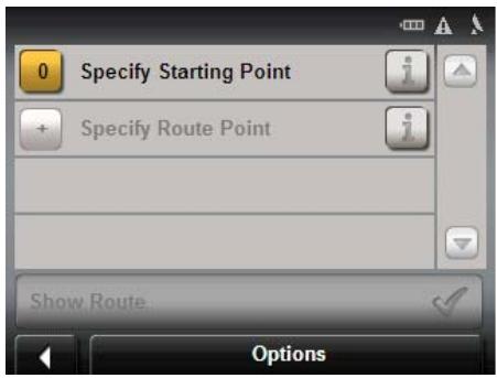 NAVIGON 2120 - Accessing the Route Planning Window - 1