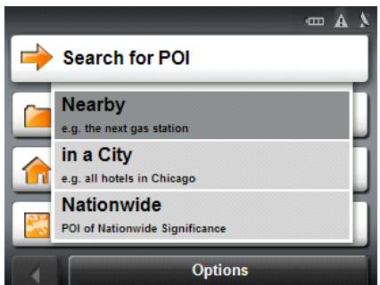 NAVIGON 2120 - POIs nearby - 2