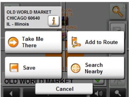 NAVIGON 2120 - Selecting a destination by tapping the map - 5