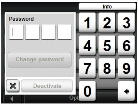 NAVIGON 2120 - The Password Lock Window - 1