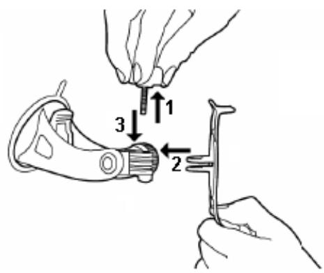 NAVIGON 2120 - Securing the cradle - 1