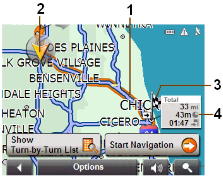 NAVIGON 2120 - Map in Preview mode - 1