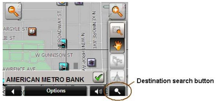 NAVIGON 2120 - Selecting a destination by tapping the map - 2