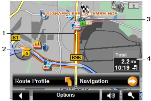 NAVIGON 2200 - Map in Preview mode - 1