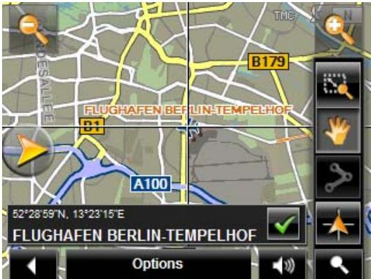 NAVIGON 2300 - Map in Destination search mode - 1