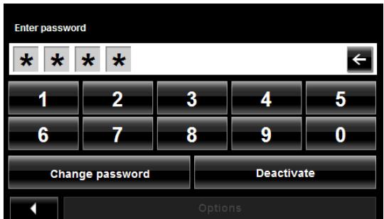 NAVIGON 8100T - Changing a password - 1