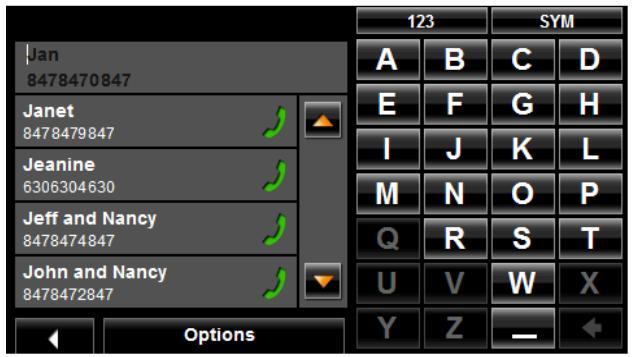 NAVIGON 8100T - Dialing a contact from the Address Book - 2