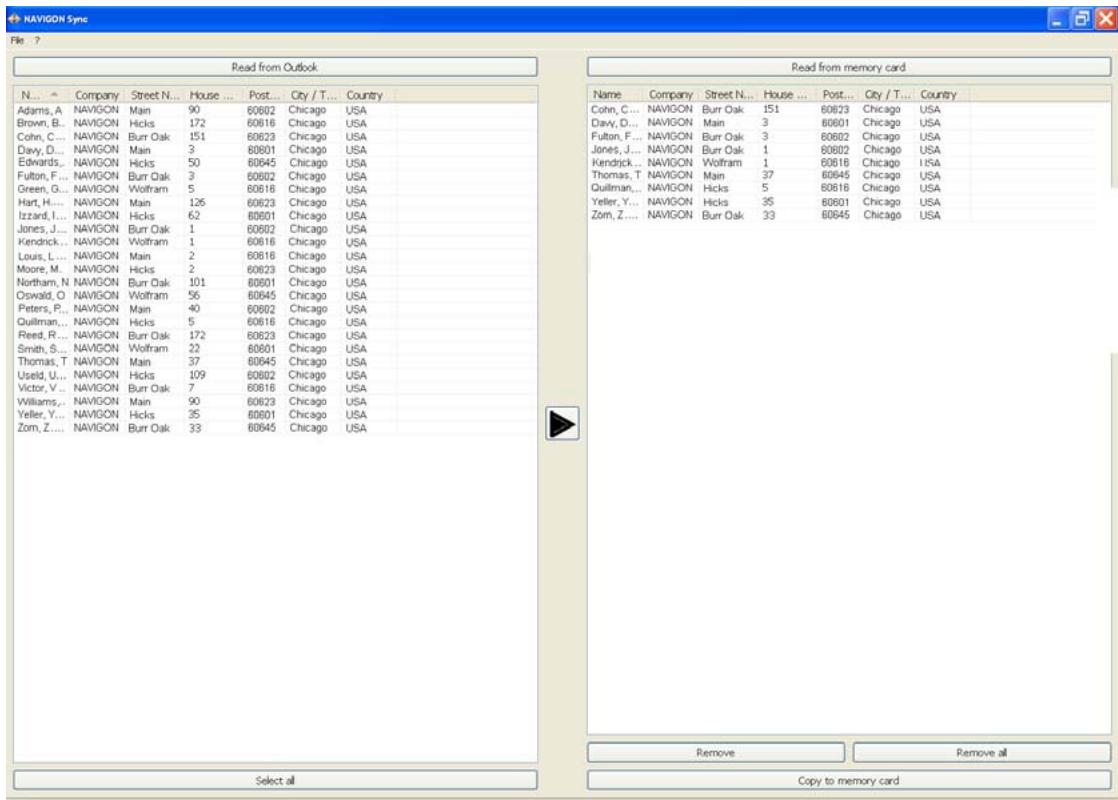 NAVIGON 8100T - Copy Outlook Contact Information to the NAVIGON 8100T - 5
